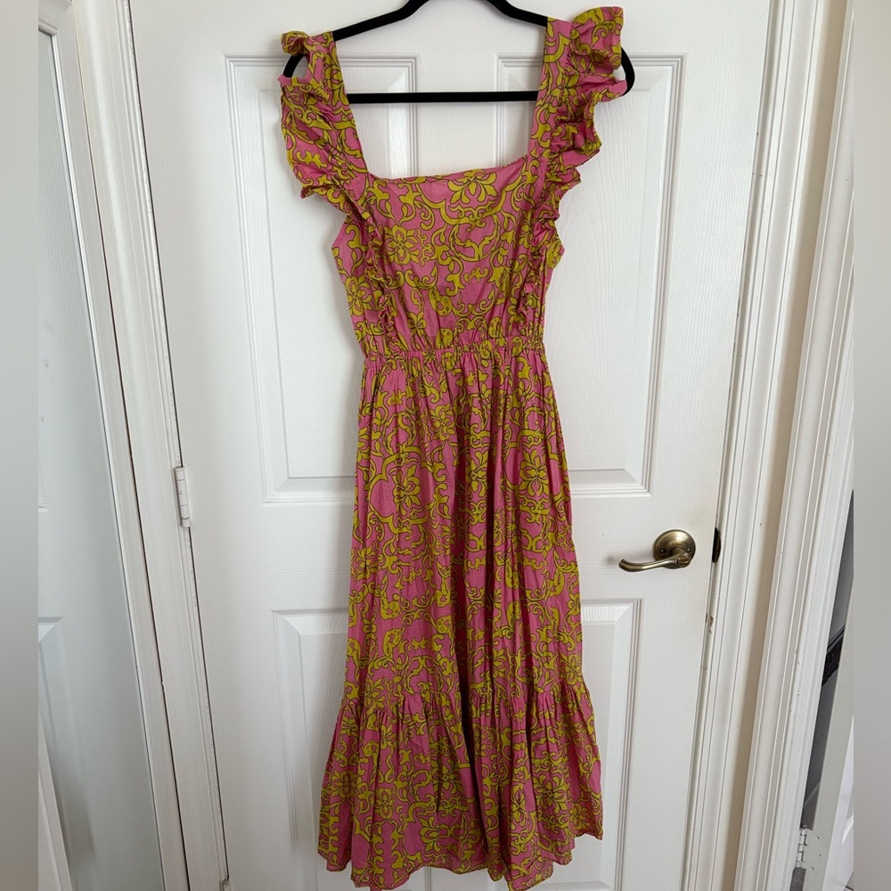 Misa Los Angeles Pink and Yellow Maxi Dress - Picture 3 of 6